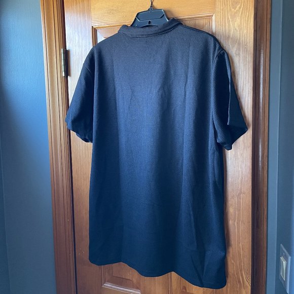 Black Polo Shirt - Zipper Polo Shirt - Picture 2 of 3